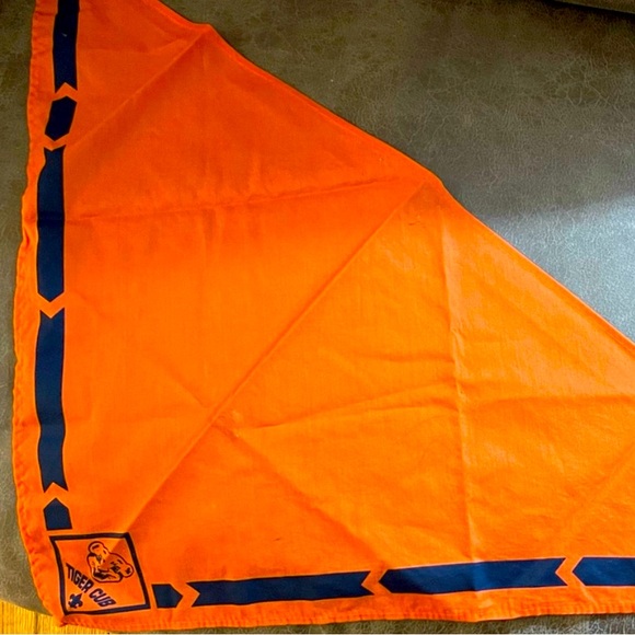 Boys Cub Scouts of America Tiger Den neckerchief handkerchief orange - Picture 1 of 1